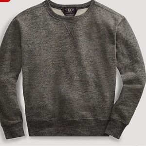 Ralph Lauren Double RL Heather Gray Fleece Sweatshirt